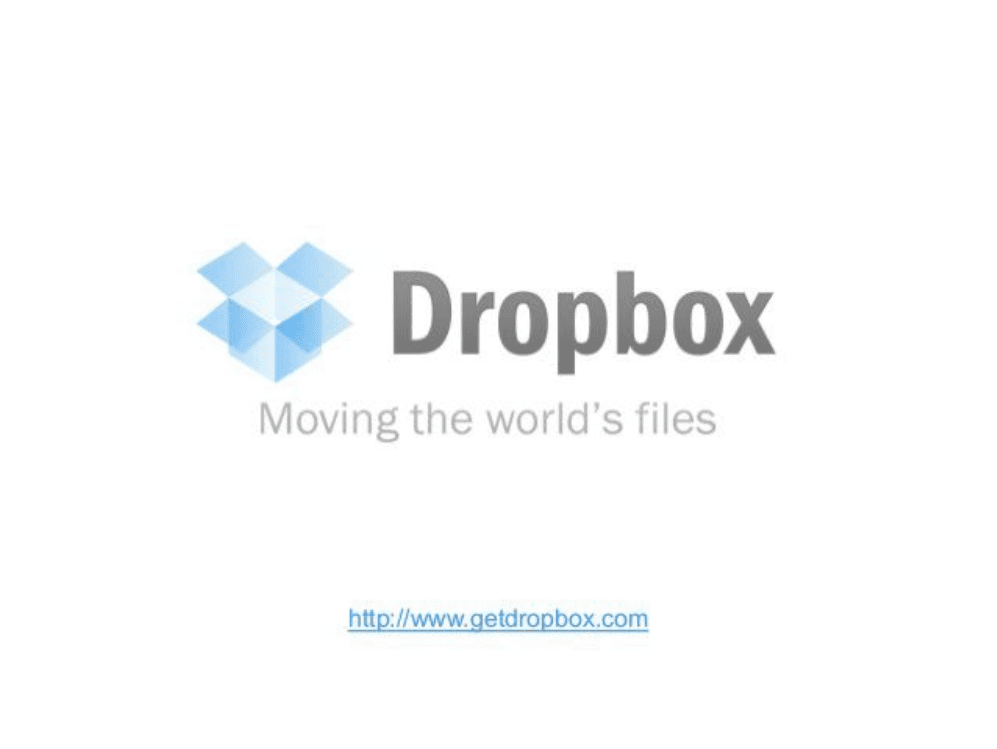 Dropbox Pitch Deck (2007), Cover