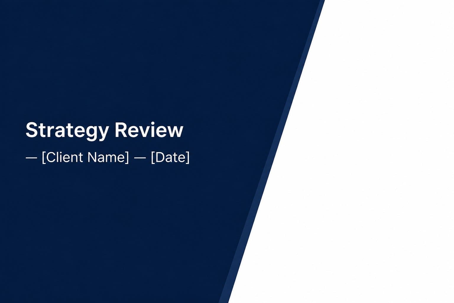 Cover: McKinsey-style consulting template
