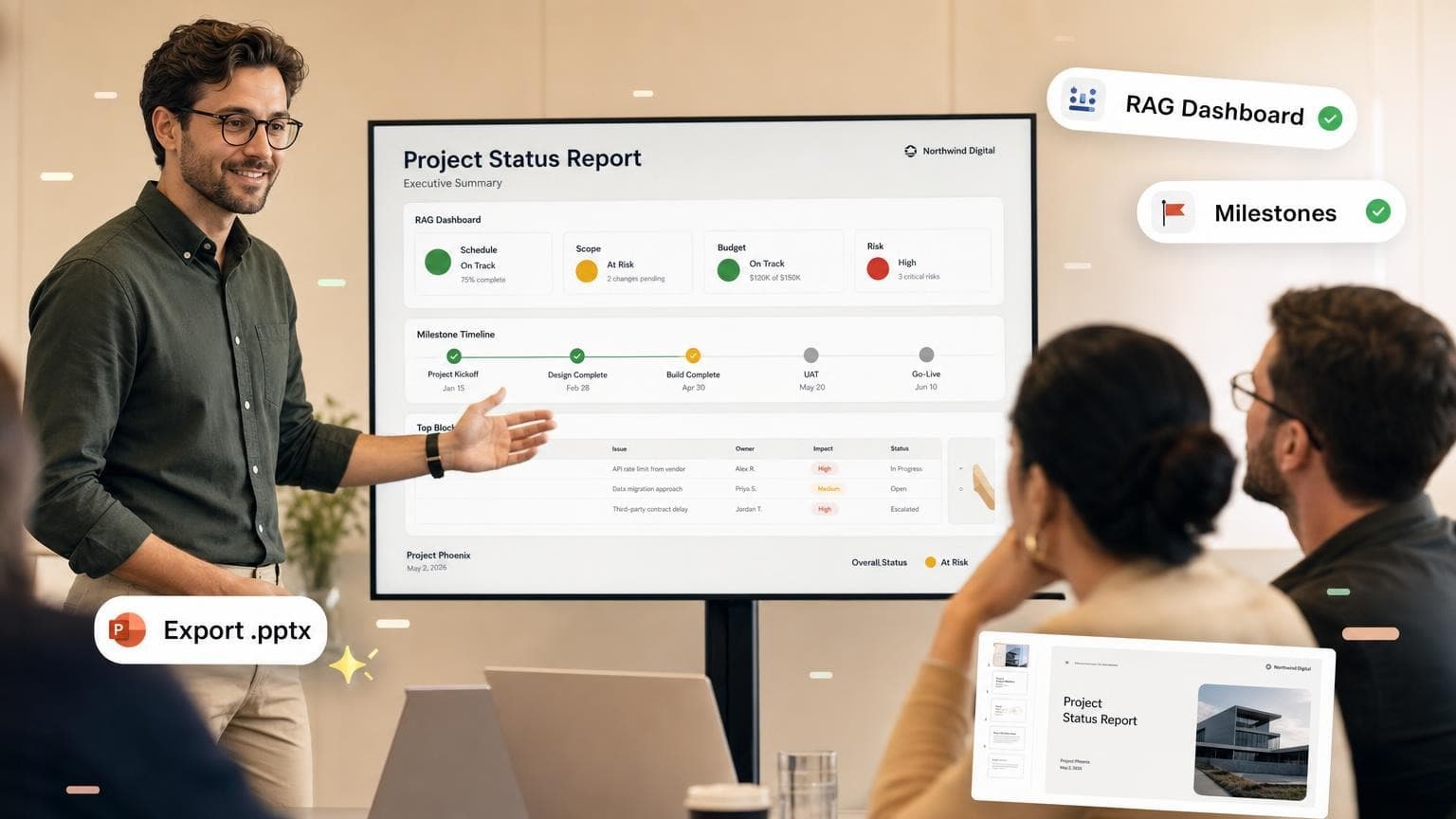 Project Status Report Template (PowerPoint): Structure + Examples