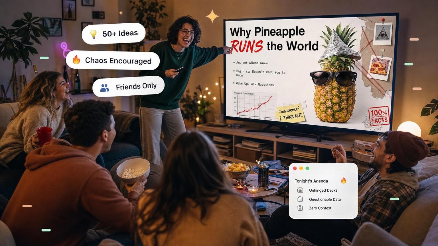 50+ Unhinged PowerPoint Night Ideas That Will Leave Your Friends Speechless