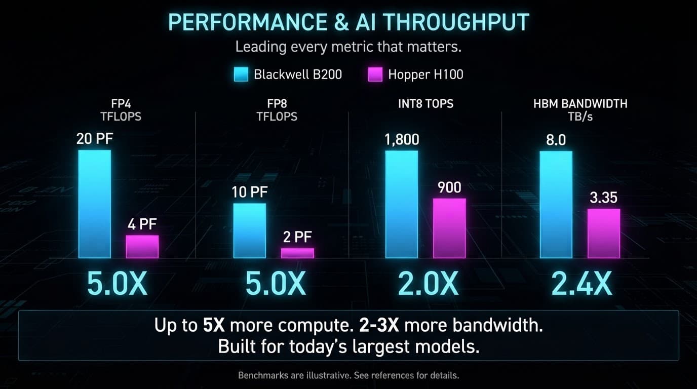 Blackwell B200 Architecture, Performance