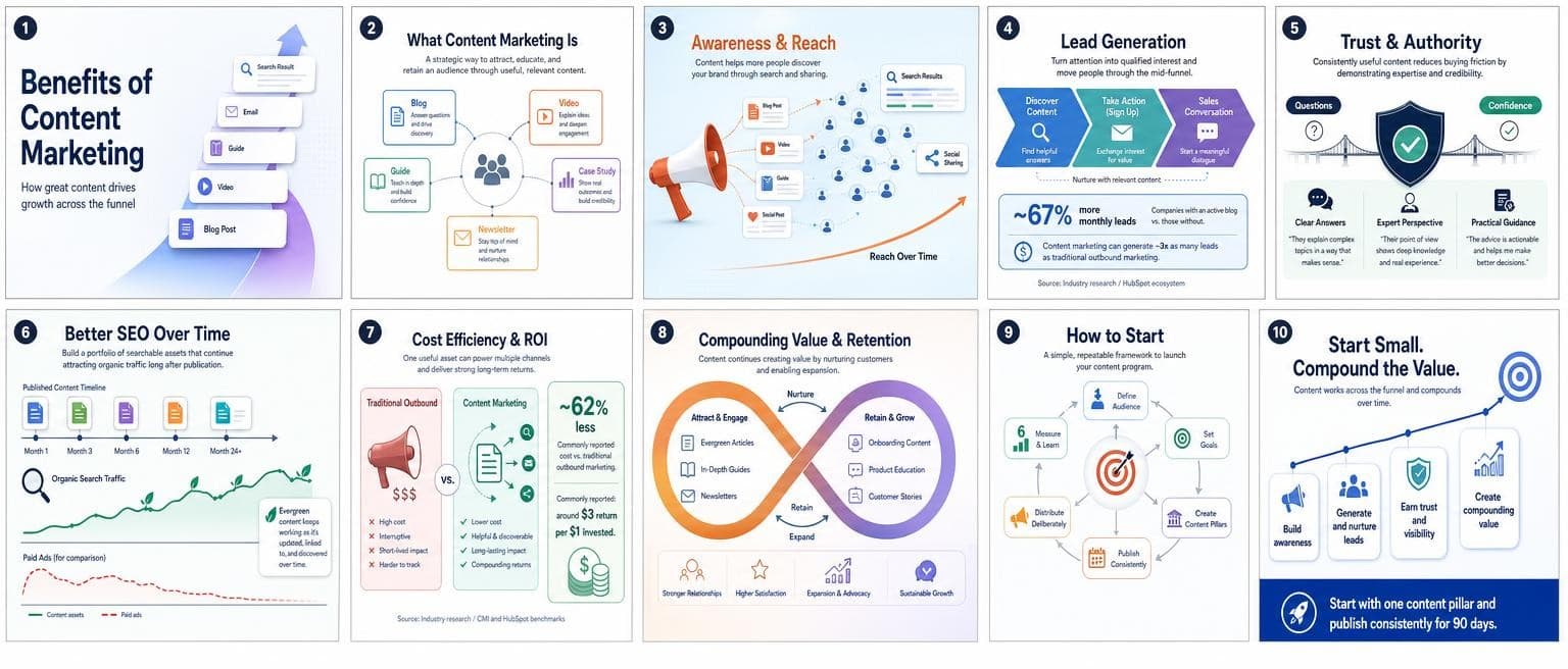GenPPT concept preview sheet with 10 slide thumbnails