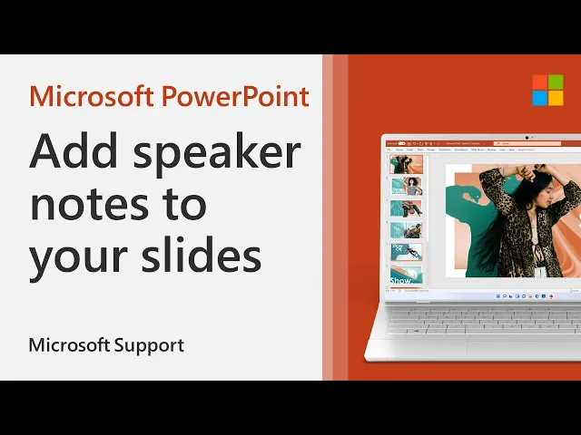 Youtube video How to add speaker notes in PowerPoint | Microsoft