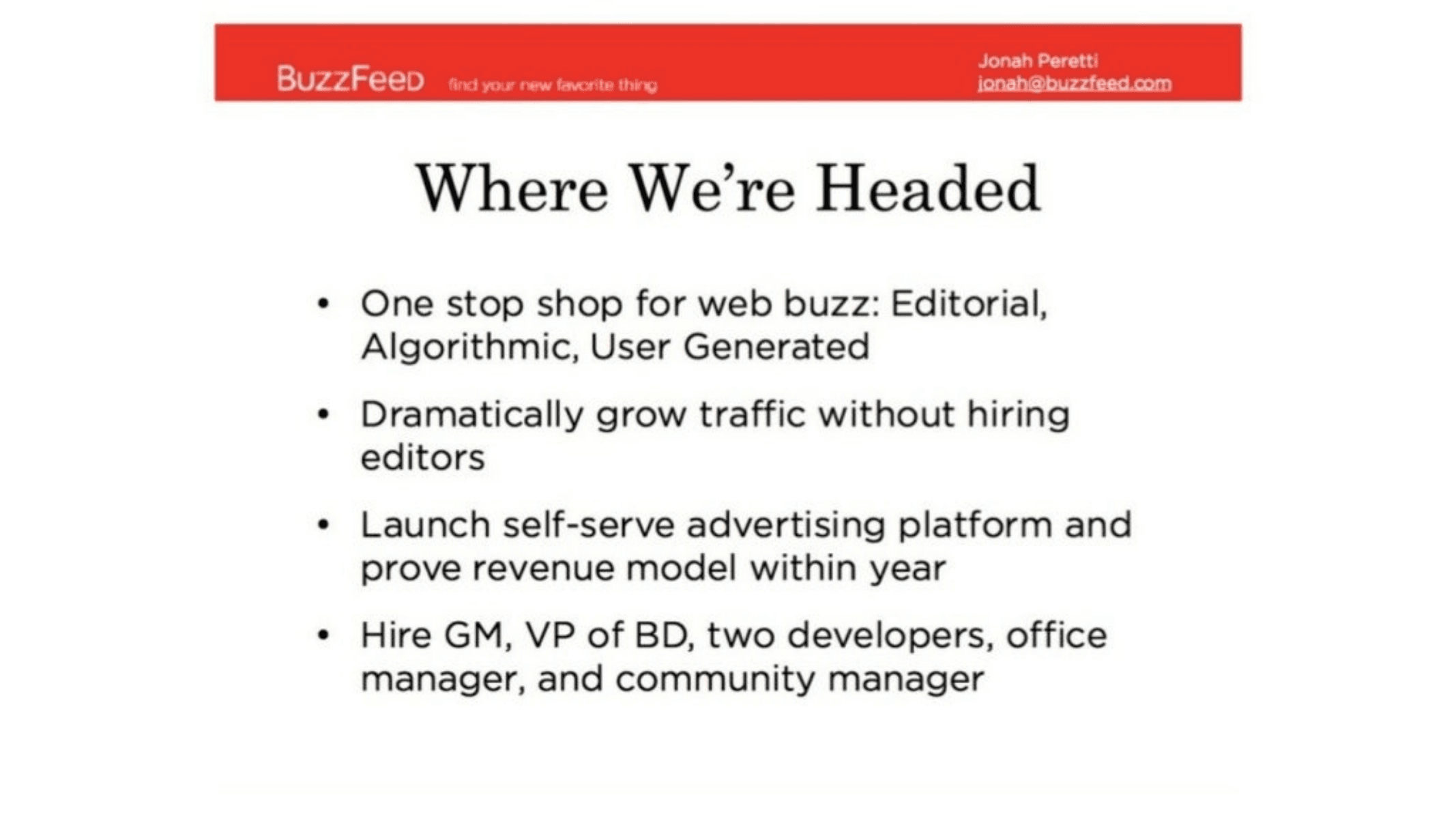 BuzzFeed pitch deck, Where We're Headed