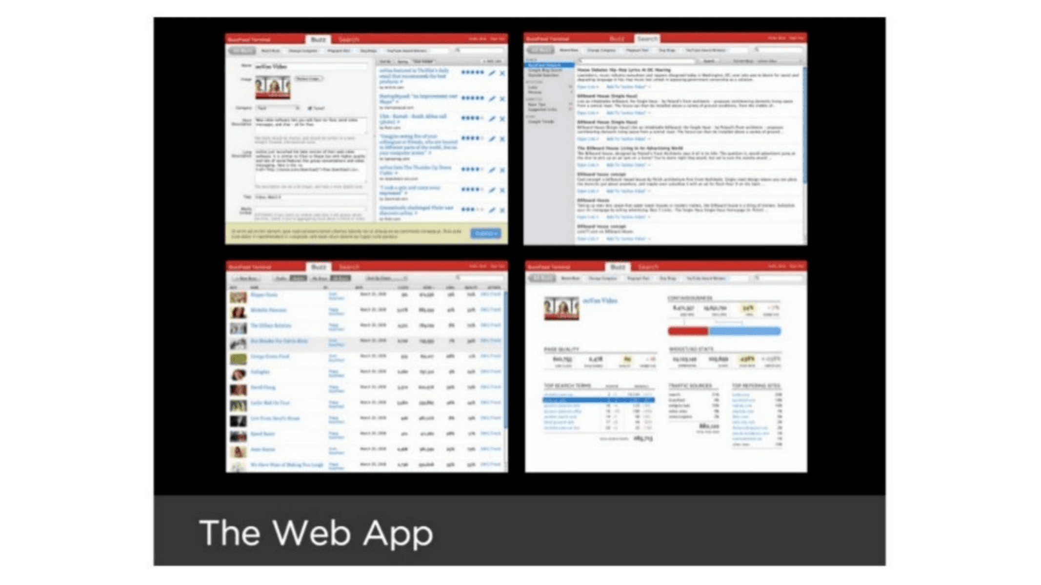 BuzzFeed pitch deck, The Web App