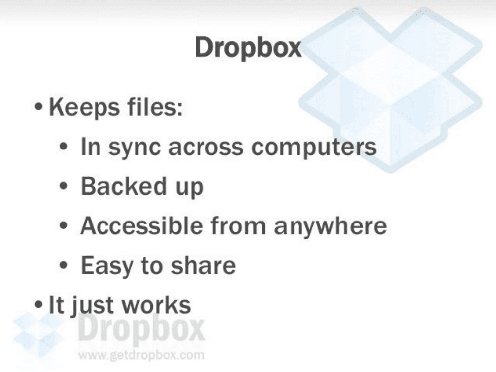 Dropbox pitch deck, Solution