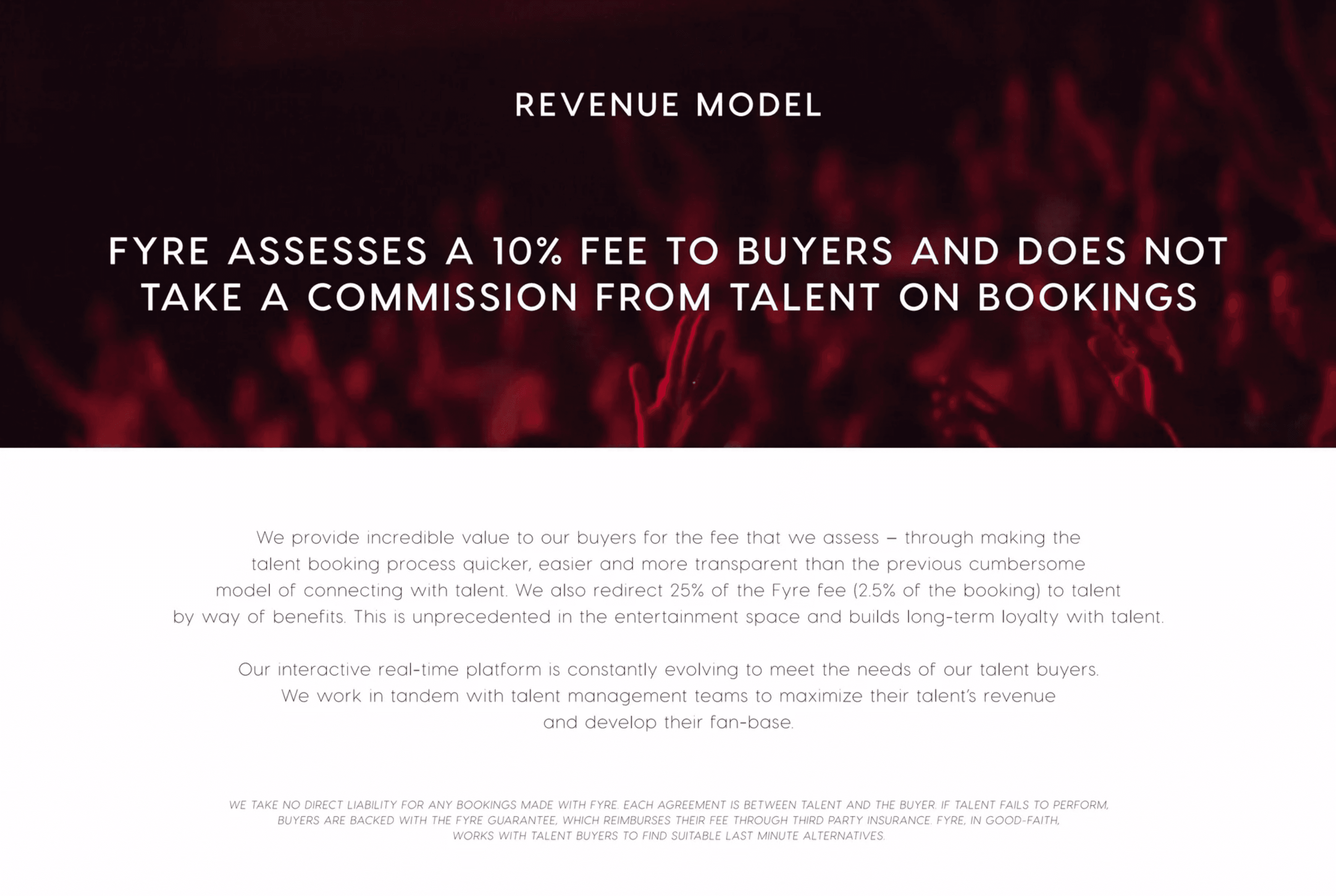 Fyre Festival pitch deck, Revenue model