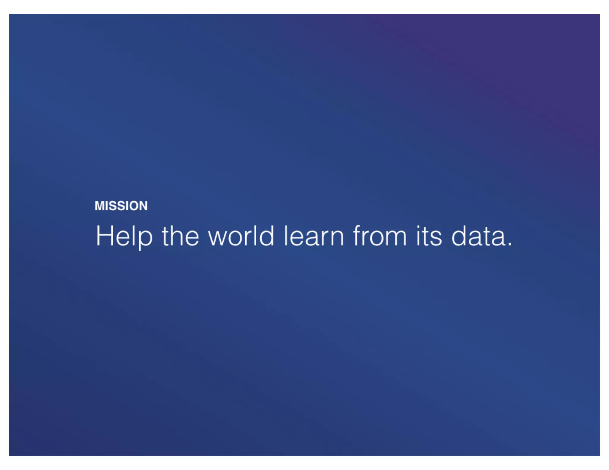 Mixpanel pitch deck, Mission