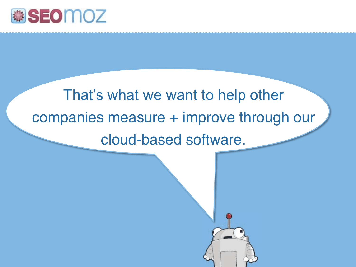 Moz pitch deck, Product mission