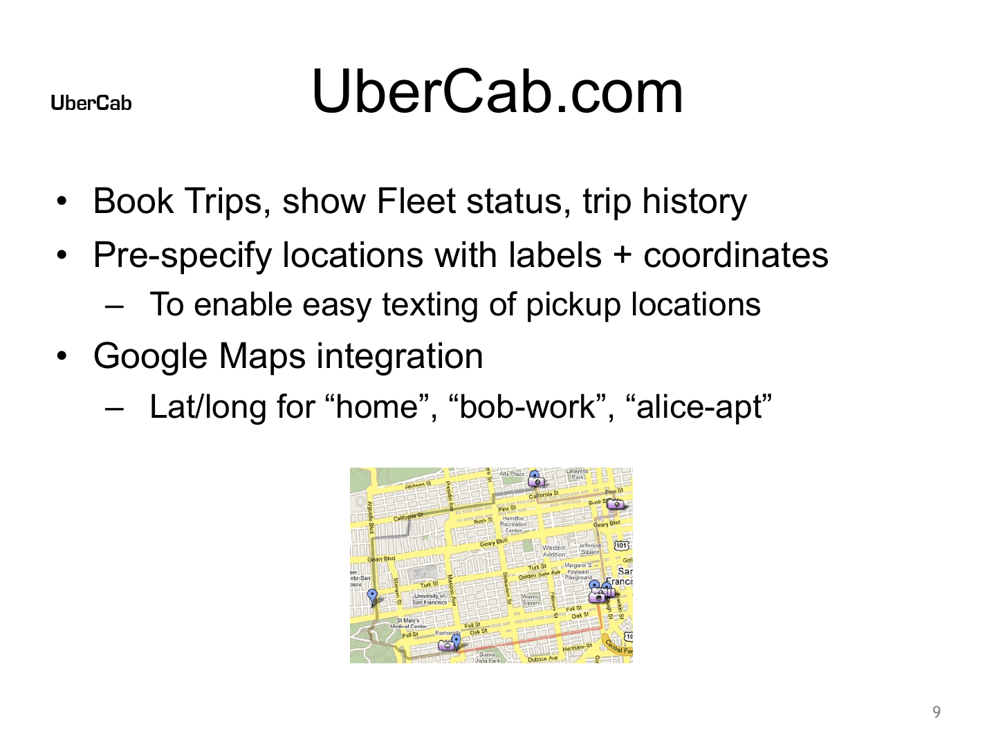 Uber pitch deck, UberCab.com
