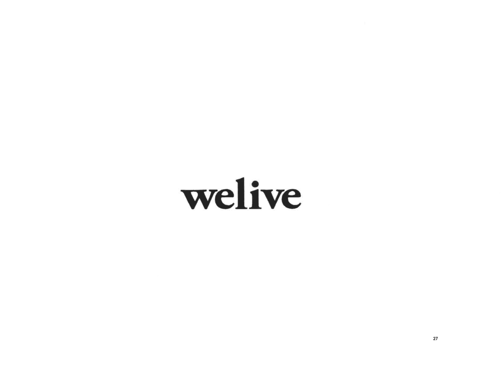 WeWork pitch deck, WeLive