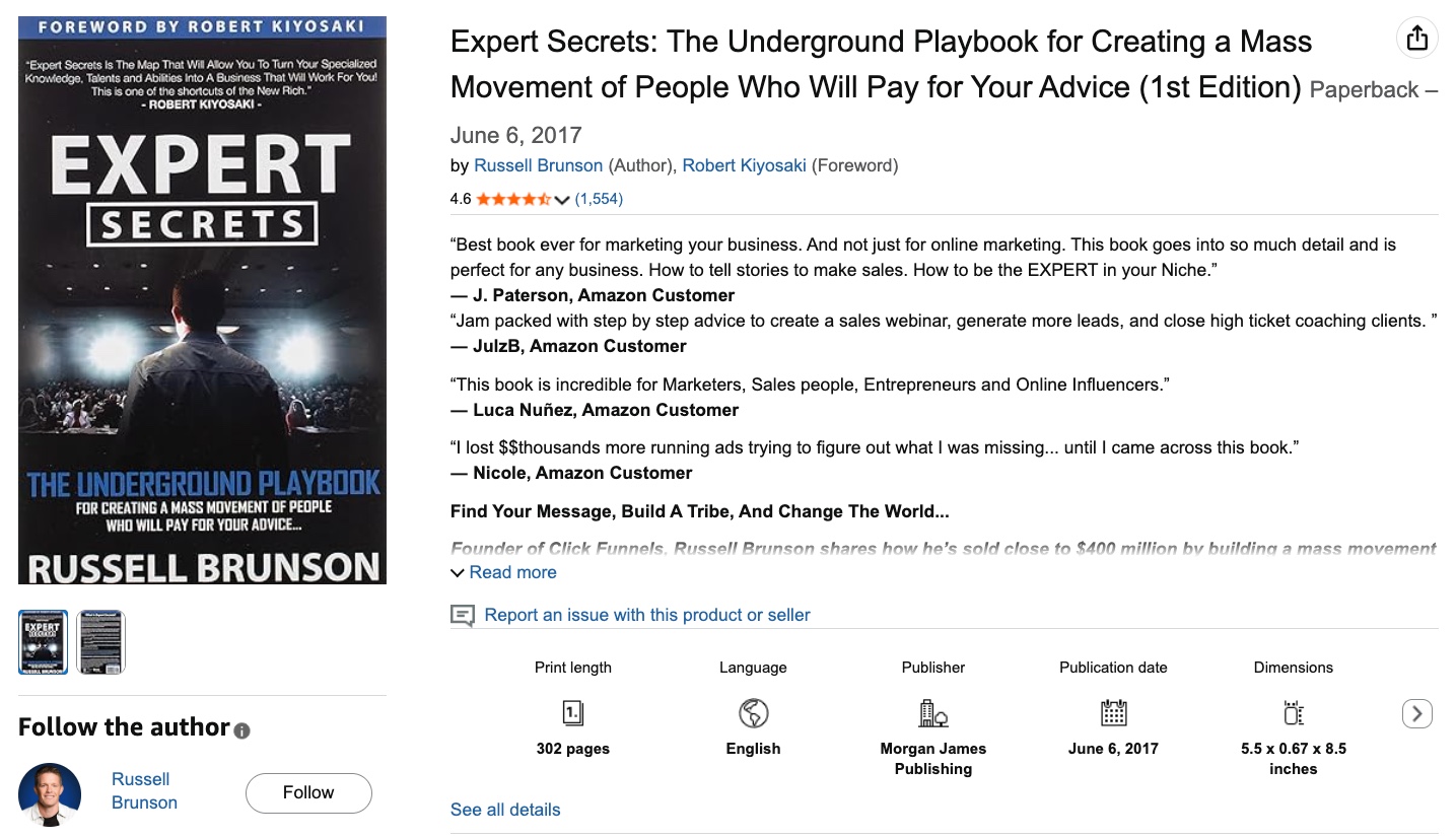 Expert Secrets book cover